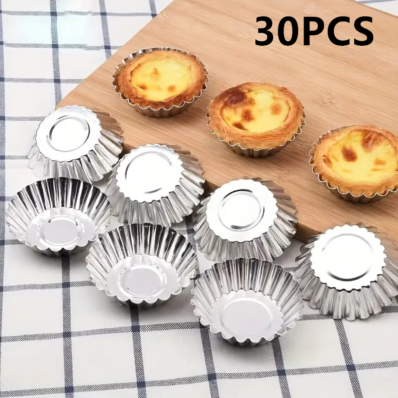 Kitchen Gadgets Deals - Reusable Aluminum Egg Tart Molds Cookie