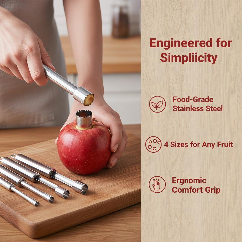 Kitchen Gadgets In - 4pcs Fruit Core Remover Cutter Kitchen