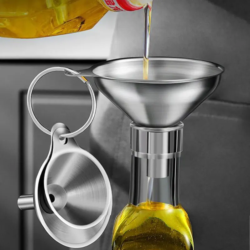 Kitchen Gadgets Deals - 3Pcs Stainless Steel Kitchen Funnel Set