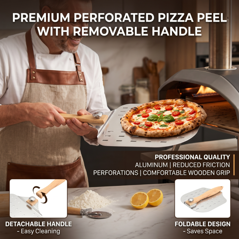 Pizza Stone Baking - Baking Tool Perforated Pizza with Detachable