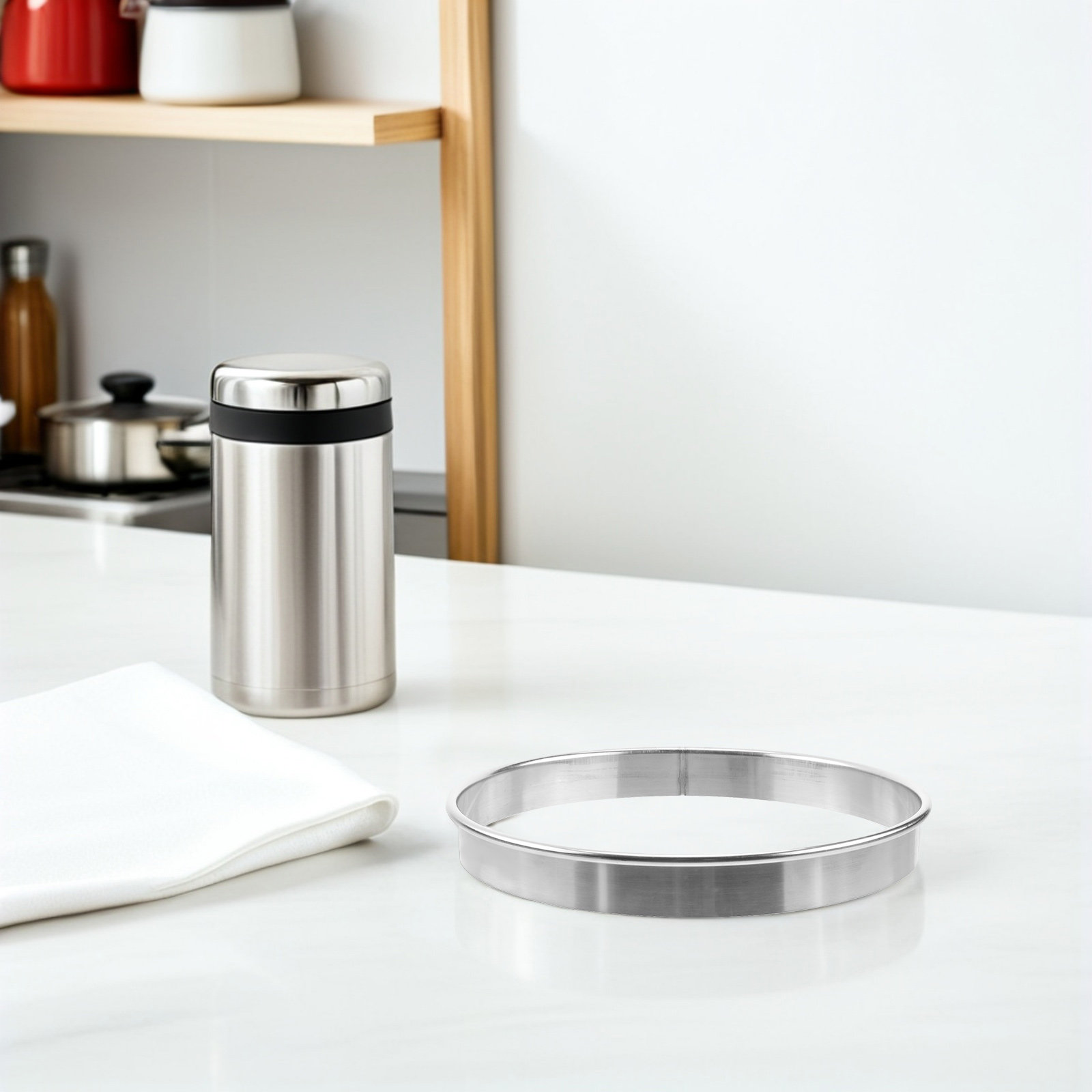 Pizza Stone Baking - 2Pcs Stainless Steel Pizza Saucing Ring