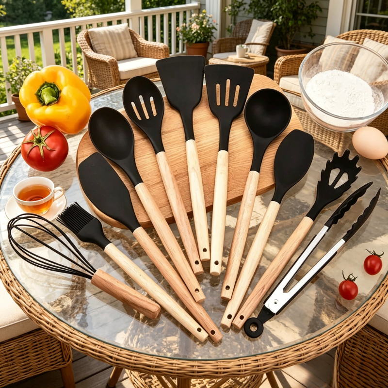 Black Silicone Kitchen Tools 1 - Kitchen Gadgets Set 评论和价格