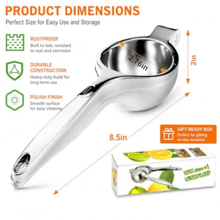Premium Lemon Squeezer, Large  - Citrus Lemon Squeezer 评论和价格
