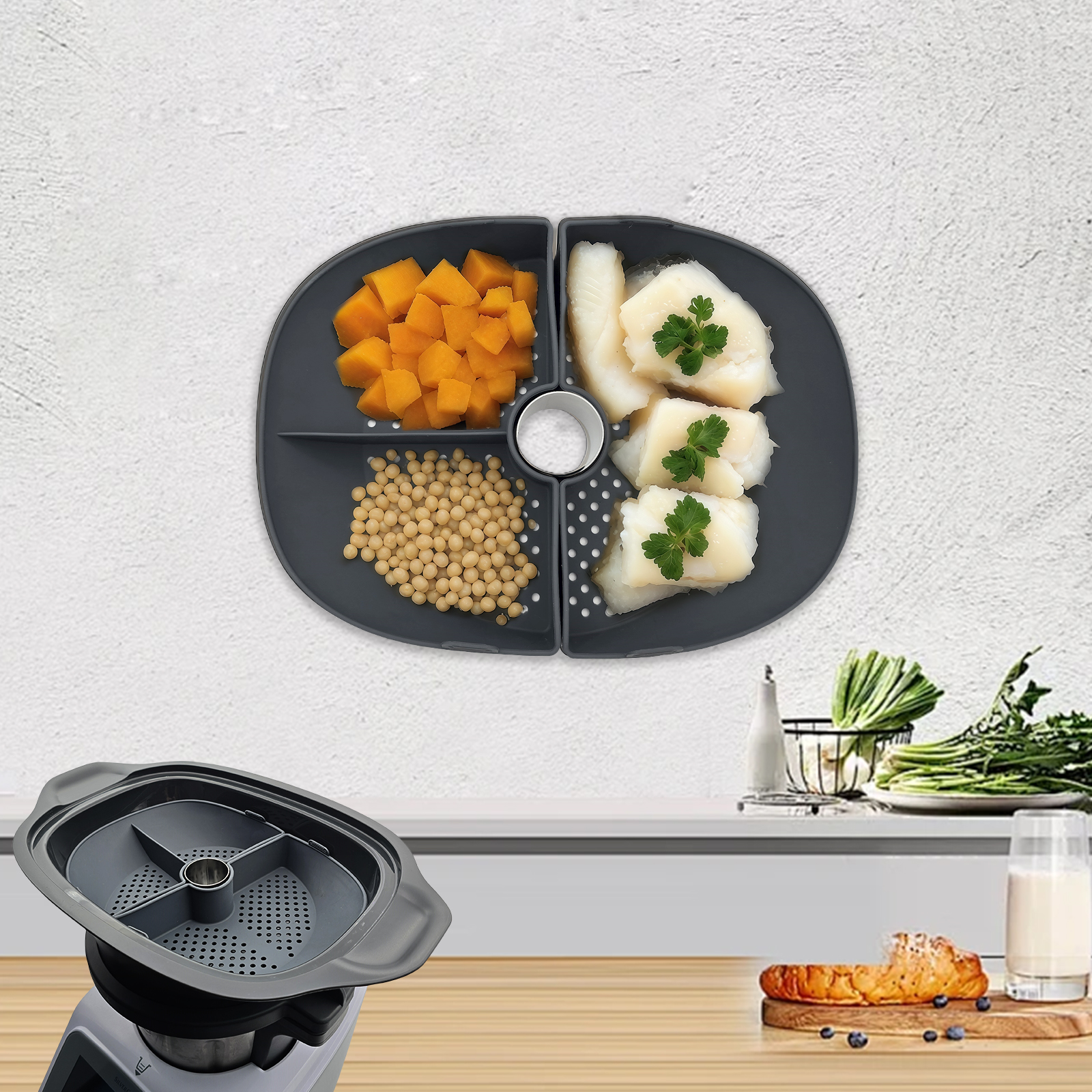 Silicone Steamer Basket Divide - Silicone Steamer Basket 评论和价格