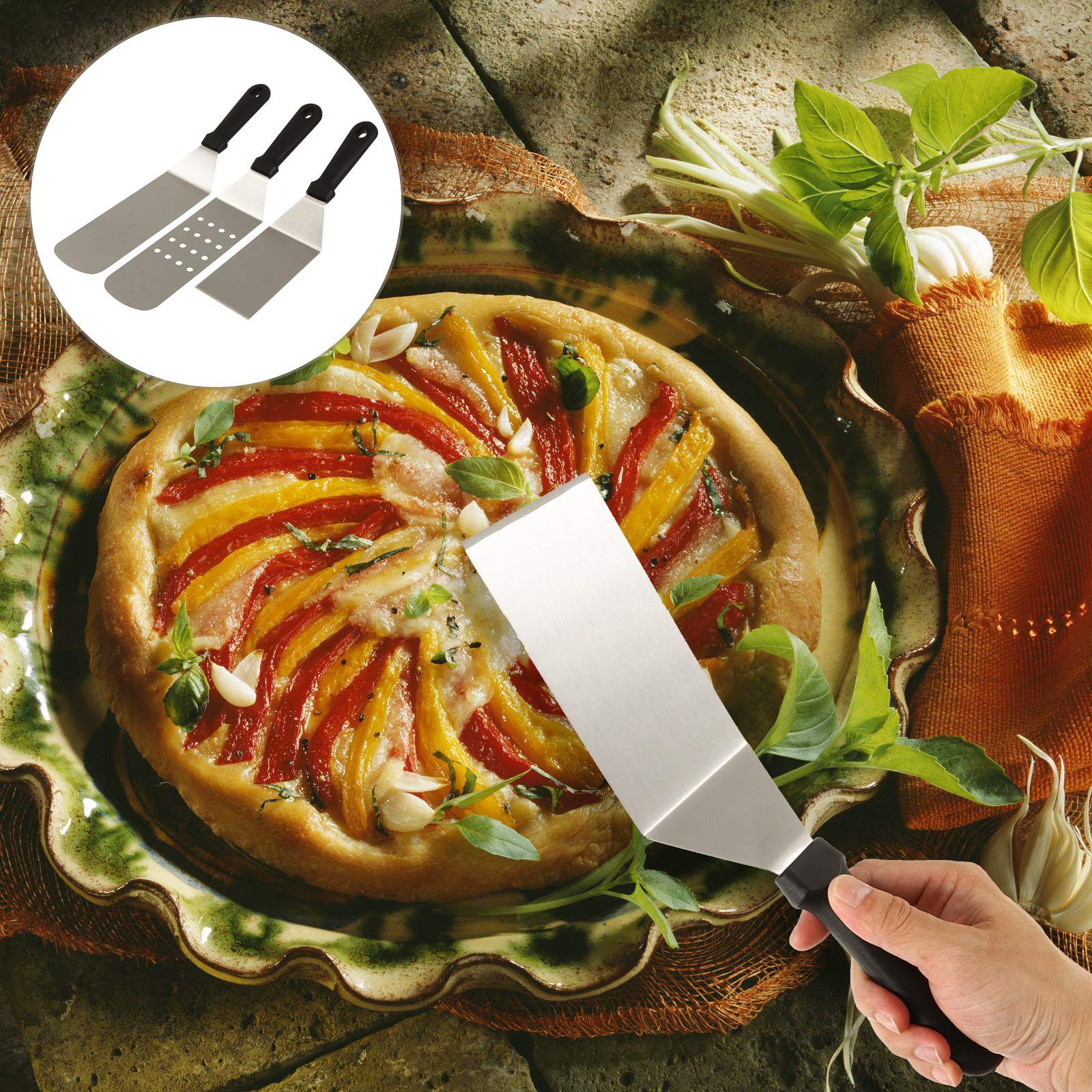 3Pcs Stainless Steel Pizza Pad - Pizza Stone Baking 评论和价格