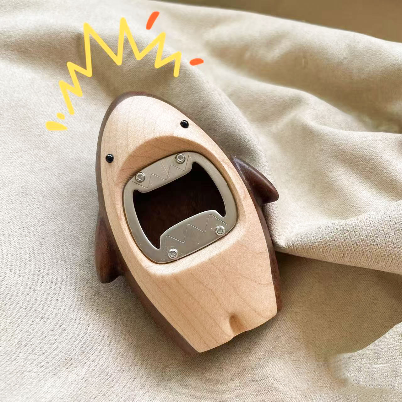 Creative Wooden Shark Bottle O - Kitchen Gadgets For Men 评论和价格