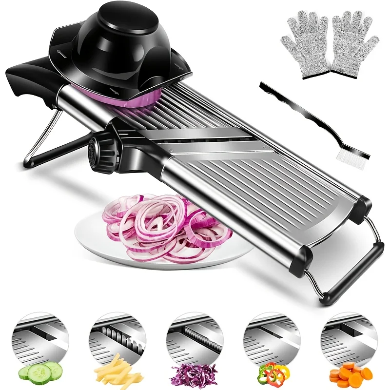 Stainless Steel Mandoline Slic - Kitchen Gadgets Vegetable Chopper 评论和价格