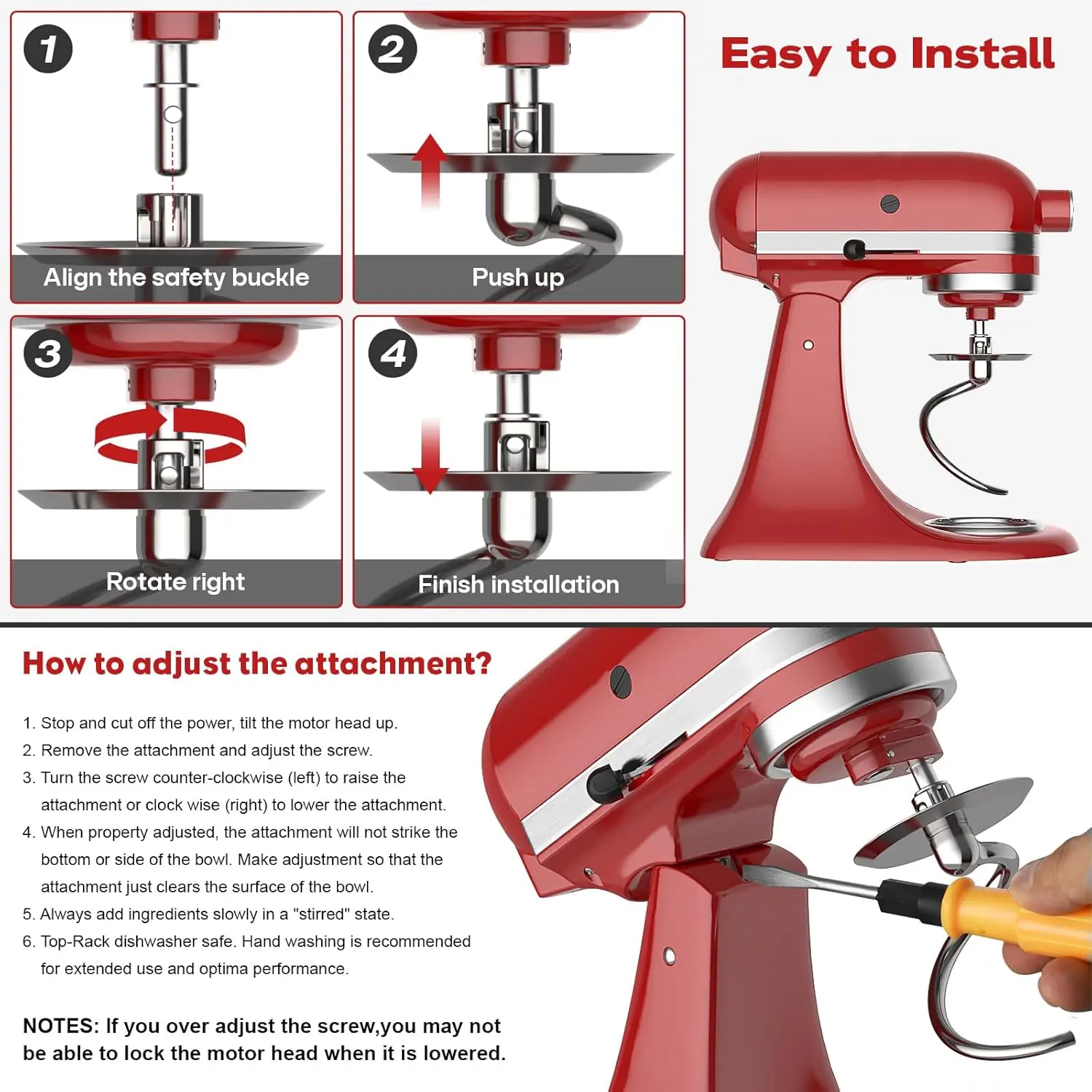 Dishwasher Safe,Spiral Dough H - Kitchen Gadgets Mixer 评论和价格