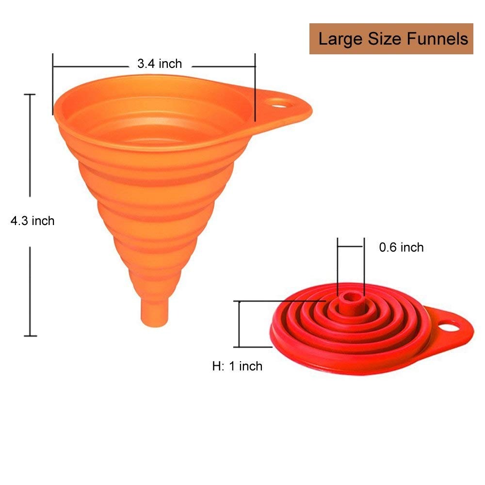 Collapsible Silicone Funnel Se - Kitchen Gadgets For Cooking 评论和价格