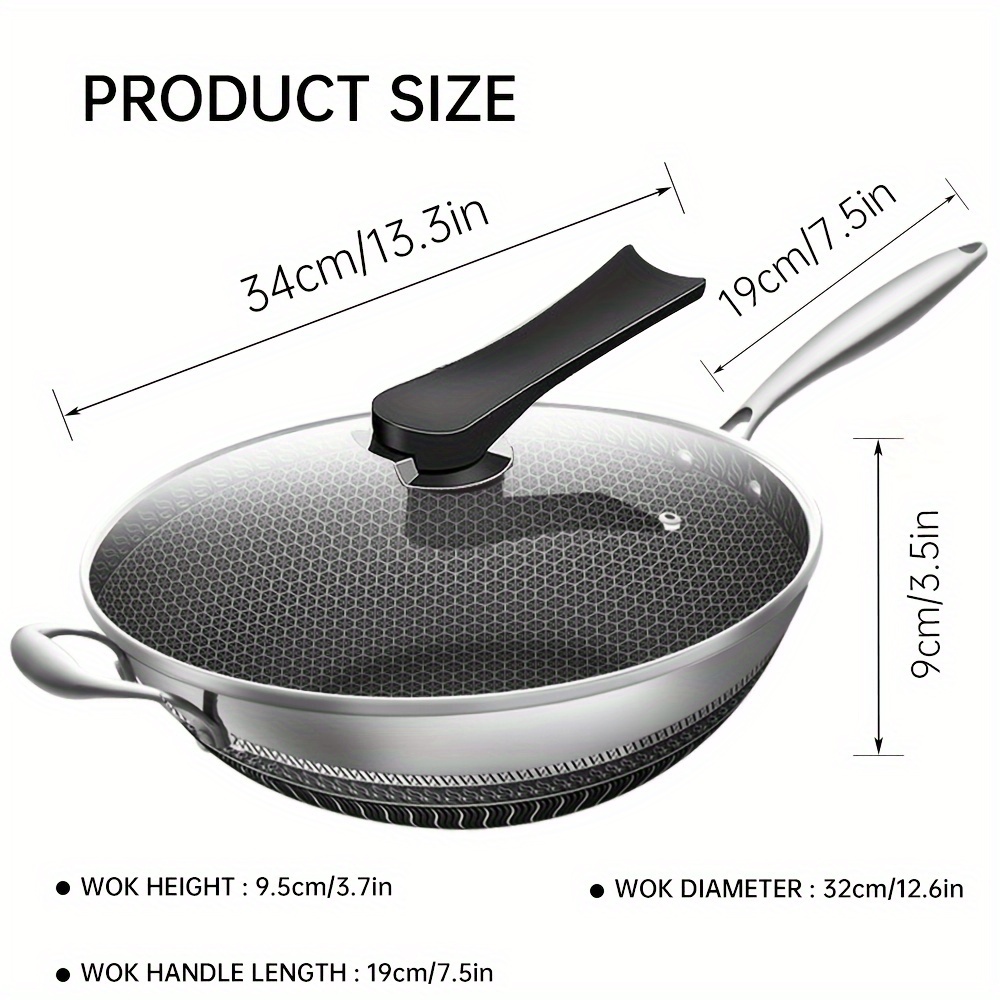 13.3 Inch Stainless Steel Wok  - Kitchen Gadgets You Must Have 评论和价格