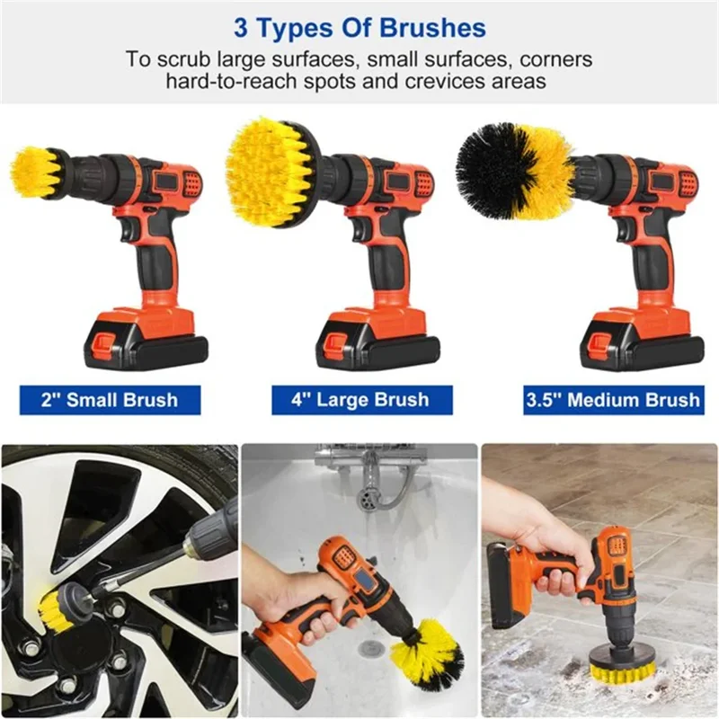 3 Pcs/Set Power Drill Brush Se - Kitchen Gadgets Set 评论和价格