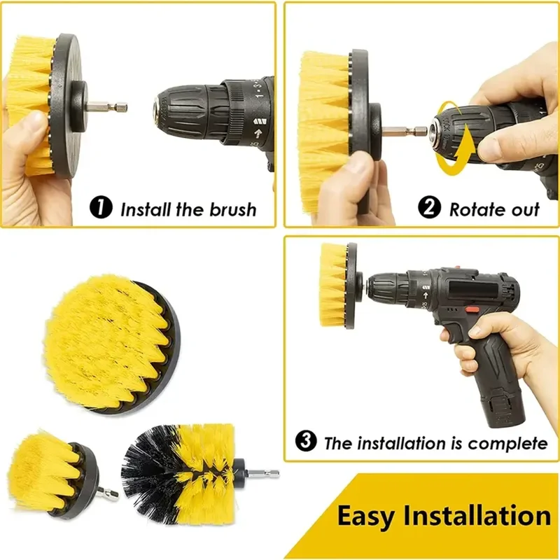 3 Pcs/Set Power Drill Brush Se - Kitchen Gadgets Set 评论和价格