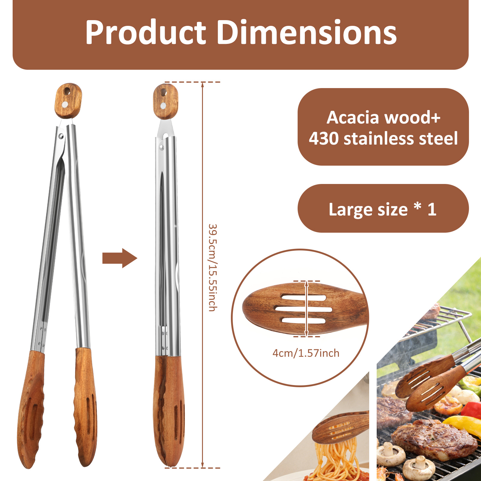 Wooden Kitchen Cooking Tongs B - Kitchen Gadgets For Cooking 评论和价格