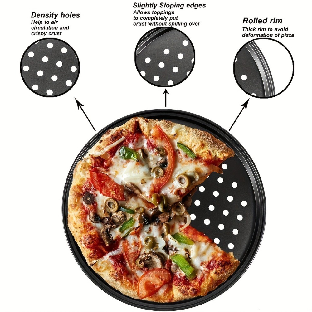 Carbon Steel Perforated Pizza  - Pizza Stone Baking 评论和价格