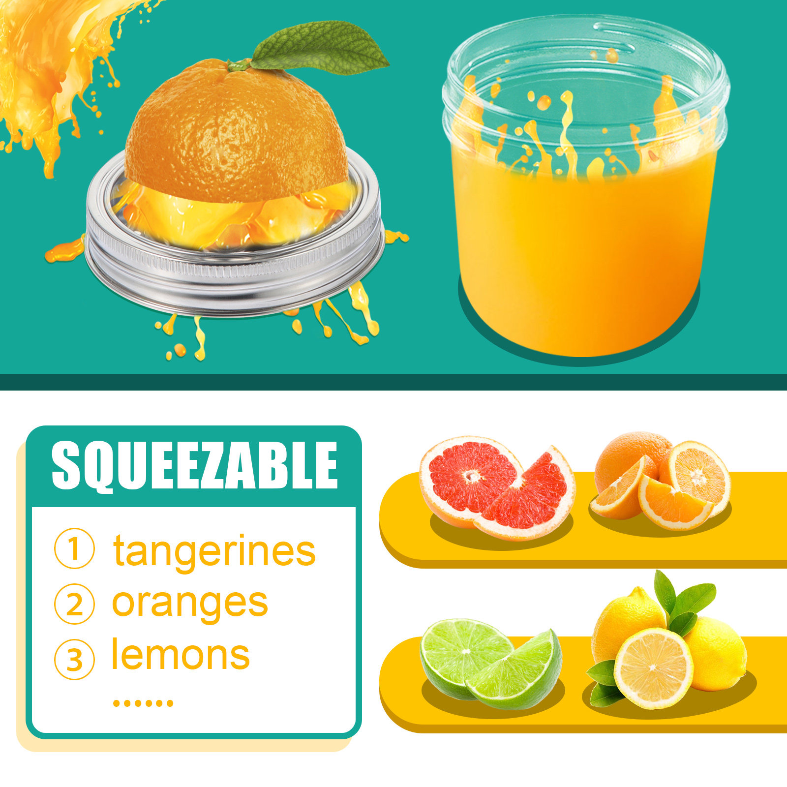 Mason Can Juicer Stainless Ste - Citrus Lemon Squeezer 评论和价格