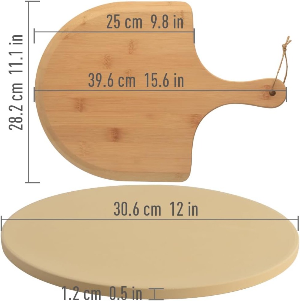 HomEdge Pizza Stone Set, Heavy - Pizza Stone Baking 评论和价格