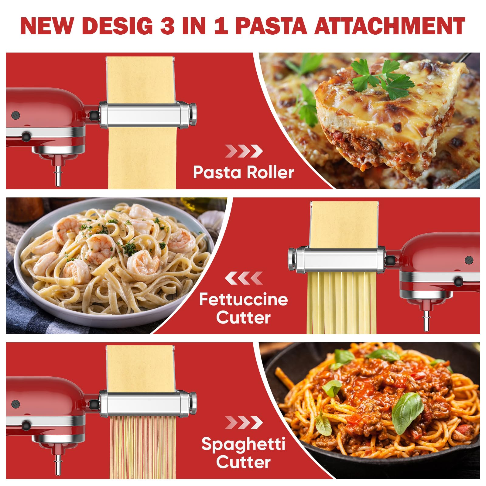 Gvode 3 in 1 Pasta Attachment  - Kitchen Gadgets Mixer 评论和价格