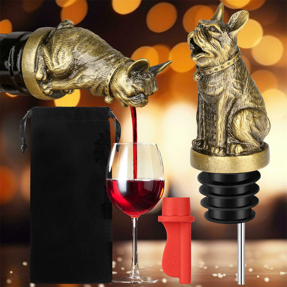 Cute French Bulldog Wine Pouer - Kitchen Gadgets Deals 评论和价格