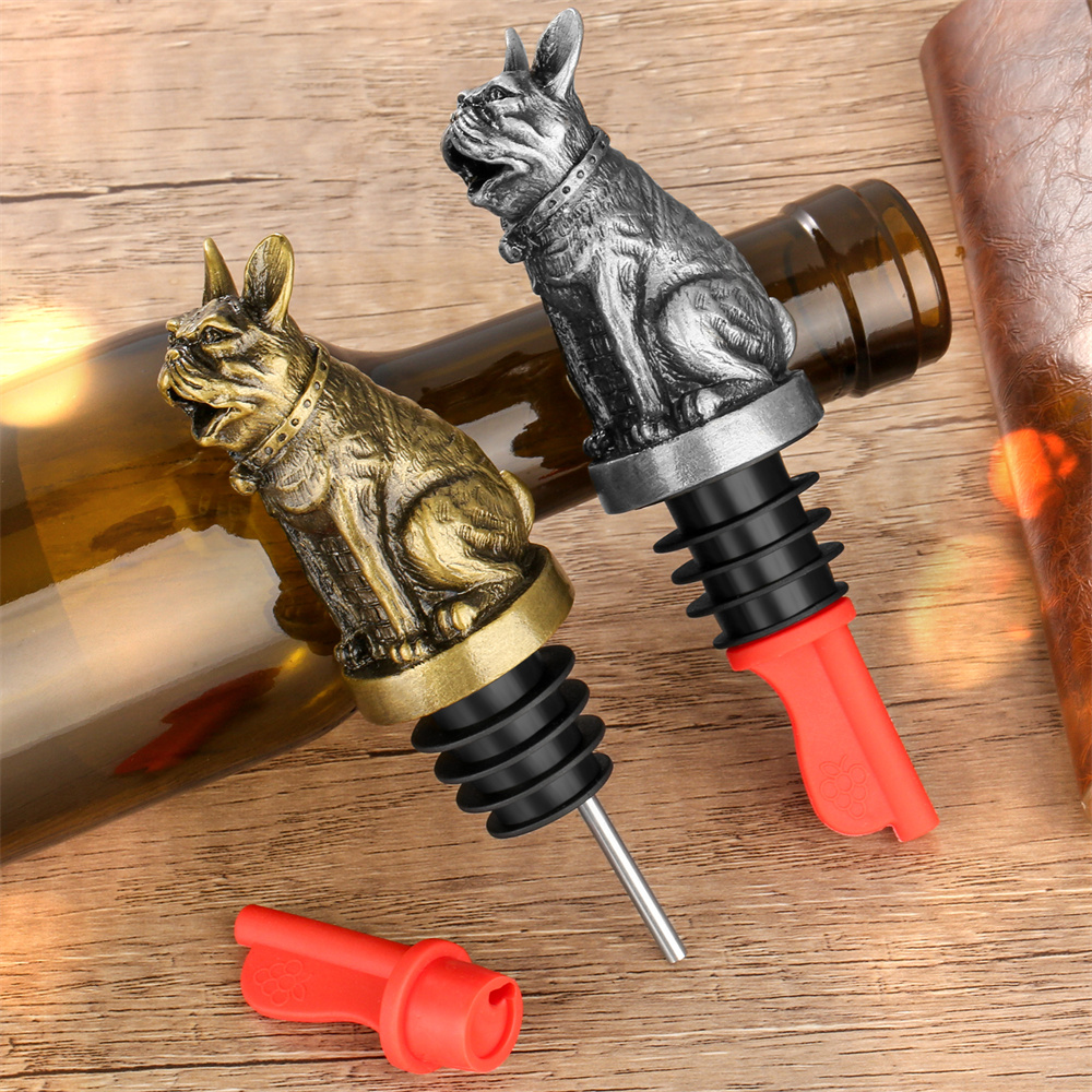 Cute French Bulldog Wine Pouer - Kitchen Gadgets Deals 评论和价格