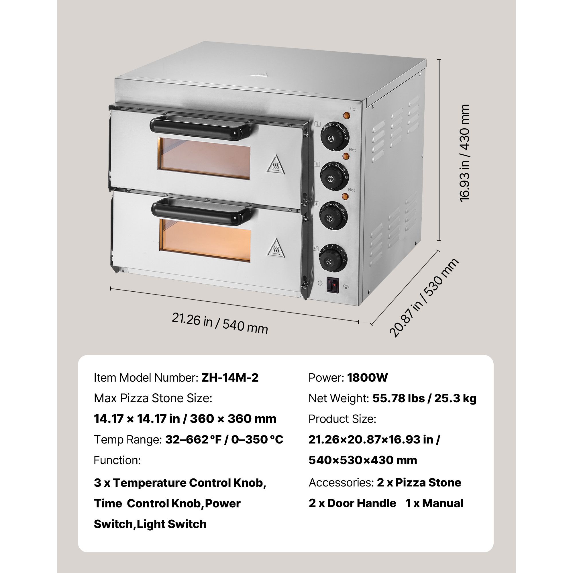 Commercial Pizza Oven Countert - Pizza Stone Baking 评论和价格
