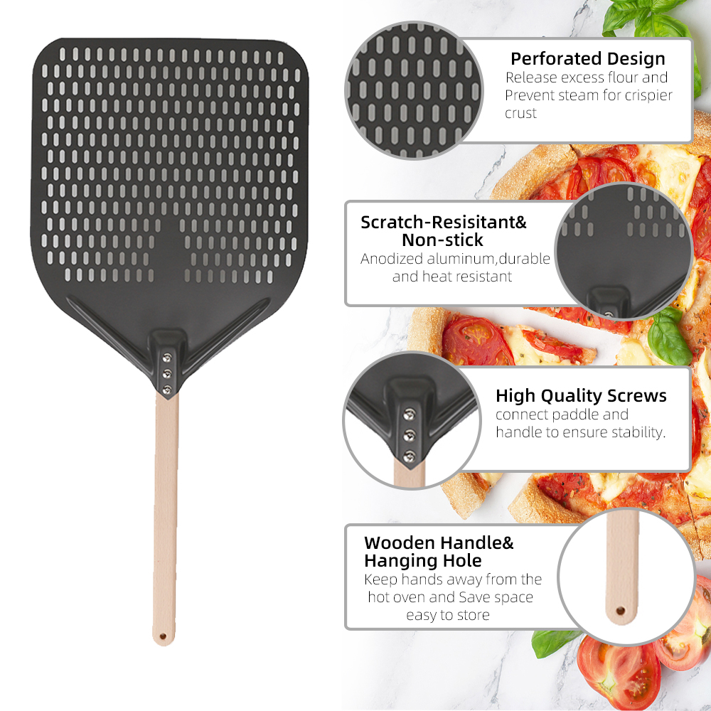 12 14 Inch Big Pizza Peel Shov - Pizza Stone Baking 评论和价格