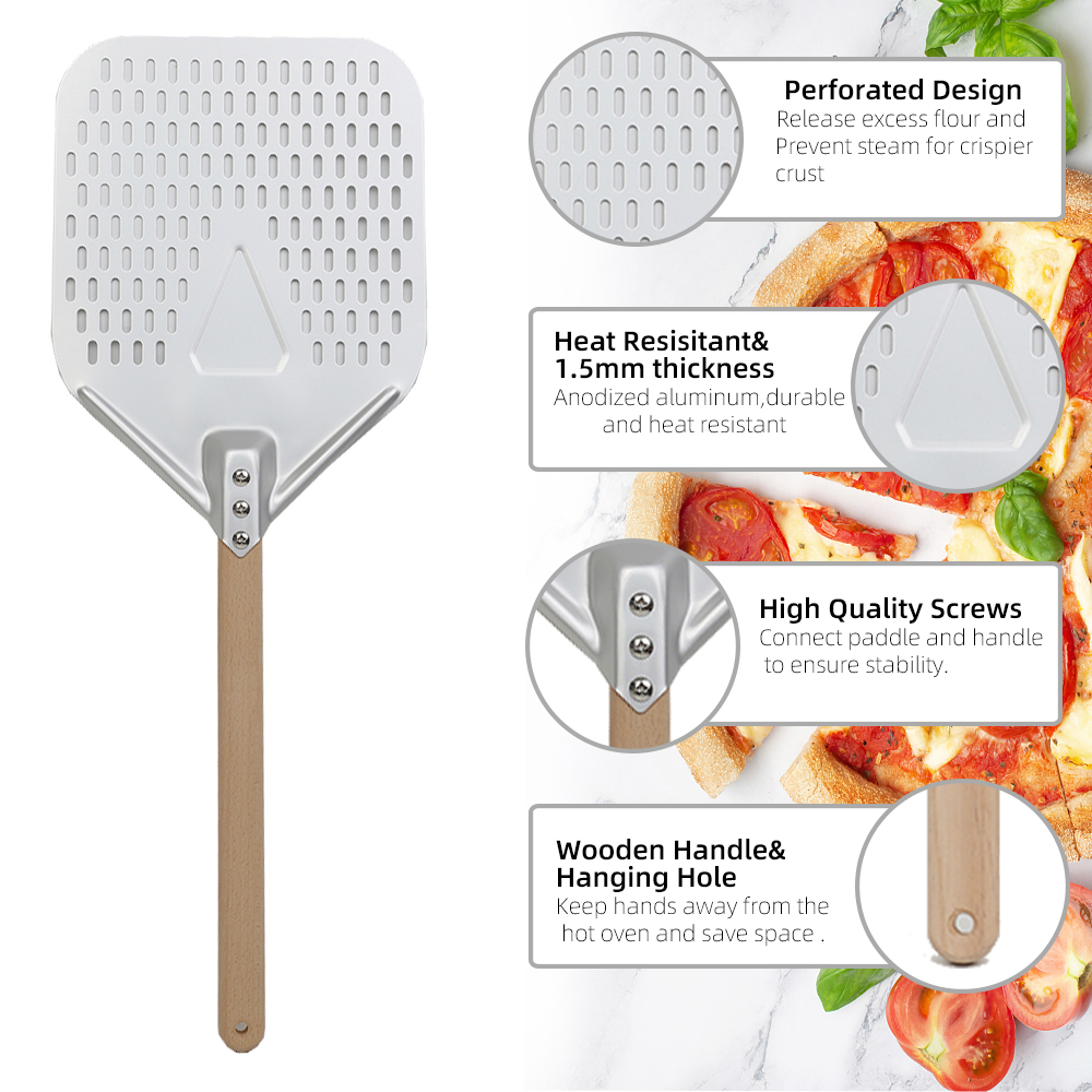 12 14 Inch Big Pizza Peel Shov - Pizza Stone Baking 评论和价格