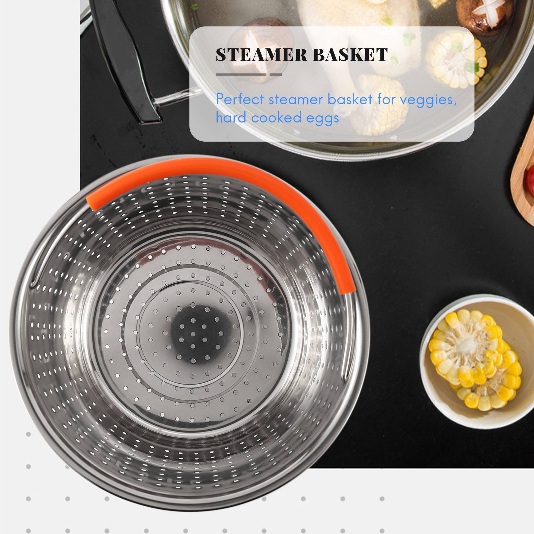 A71Z Stainless Steel Steamer B - Silicone Steamer Basket 评论和价格