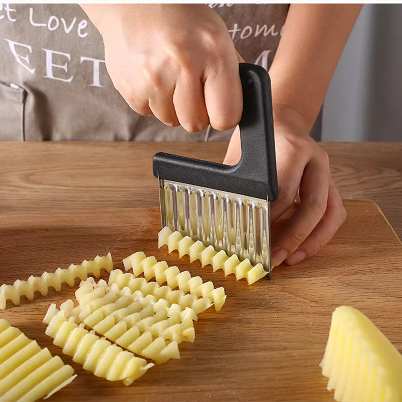 Stainless Steel Potato Chip Sl - Kitchen Gadgets Vegetable Chopper 评论和价格